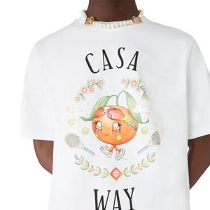 CASABLANCA - Orange Printed T-Shirt