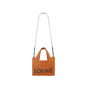 LOEWE - Small Loewe Font Tote In Raffia