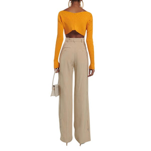 JACQUEMUS - La Maille Pralú Crop Top