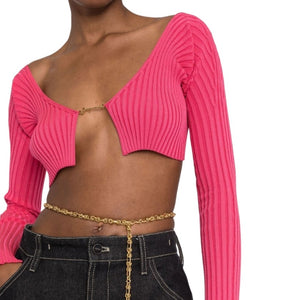 JACQUEMUS - La Maille Pralú Crop Top