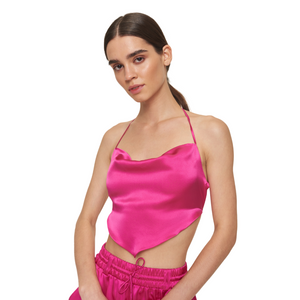 POCHE ROMA - Silk Cropped Top