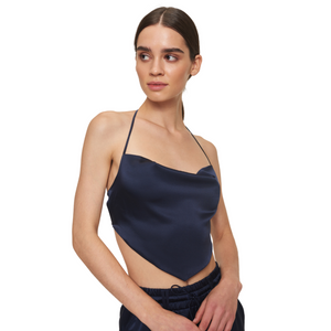 POCHE ROMA - Silk Cropped Top