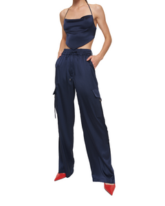 POCHE ROMA - Silk Cropped Top