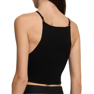 COURREGES - Opened Pointy Rib Knit Top