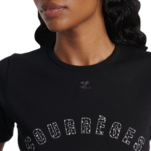 COURREGES - Medusa Printed Cotton T-Shirt