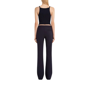 COURREGES - Pointy Buckle Rib Knit Top