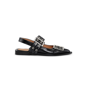 GANNI - Feminine Buckle Ballerinas