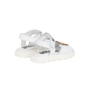 MOSCHINO - Leather Teddy Bear Baby Sandals