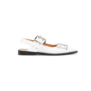 GANNI - Feminine Buckle Ballerinas