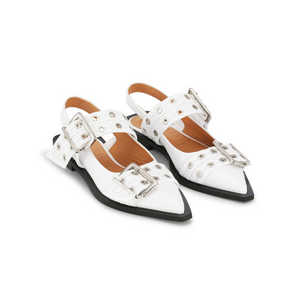 GANNI - Feminine Buckle Ballerinas