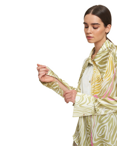 POCHE ROMA - Silk Zebra Print Blouse