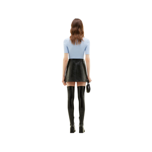 COURREGES - Reedition Short Sleeves Rib Knit Sweater