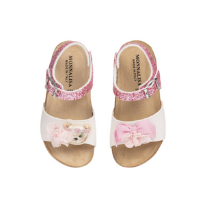 MONNALISA - Glitter Teddy Sandals