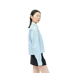 MIU MIU - Logo Embroidery Cropped Shirt