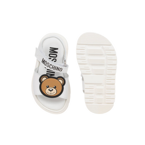 MOSCHINO - Leather Teddy Bear Baby Sandals