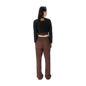 MARINE SERRE - Regenerated Denim Cropped Jacket
