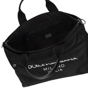 DOLCE & GABBANA - Nylon Holdall With Rubberized Logo