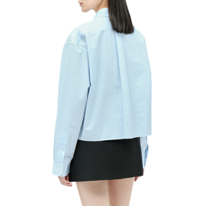 MIU MIU - Logo Embroidery Cropped Shirt