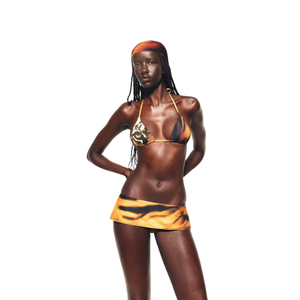 SKIMS - x Roberto Cavalli Tiger Face Print Dipped Tie Bikini Bottom