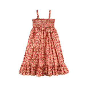 VERSACE - Logo Ruffled Midi Dress