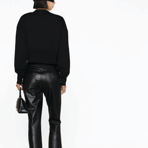 BALMAIN - Logo Print Cropped Sweatshirt
