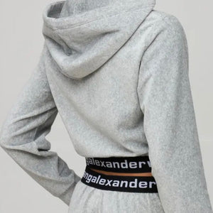 ALEXANDER WANG - Stretch Corduroy Cropped LS Hoodie