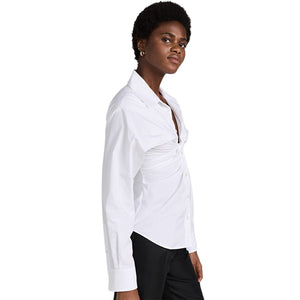 ALEXANDER WANG - Open Twist Front Placket Shirt